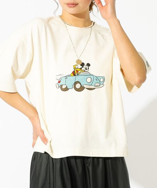 Rouge vif la cle / ルージュ・ヴィフ ラクレ Tシャツ | 【DISCUS/ディスカス】DISCUS×Disneyコラボ Tシャツ/半袖/デ（ホワイト系その他3）