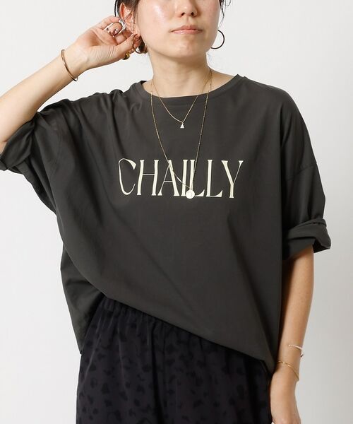 Rouge vif la cle / ルージュ・ヴィフ ラクレ Tシャツ | 【MICA&DEAL /マイカアンドディール】"CHAILLY"print pu（チャコールグレー）