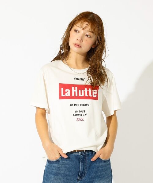 Rouge vif la cle / ルージュ・ヴィフ ラクレ Tシャツ | 【La Hutte / ラ ユット】ロゴTシャツ / プリントTシャツ / 半袖 | 詳細1