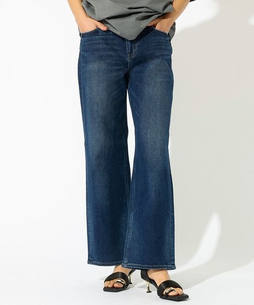 Rouge vif la cle / ルージュ・ヴィフ ラクレ デニムパンツ | 【Healthy denim / ヘルシーデニム】Pink Pepper Mid（ダークネイビー）