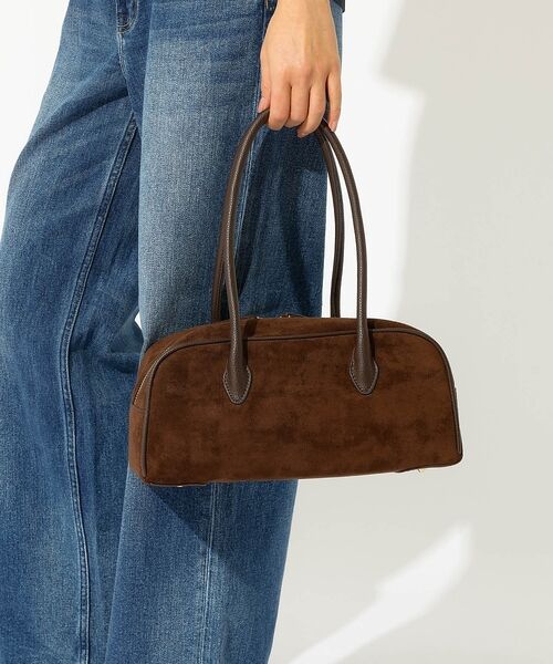 Rouge vif la cle / ルージュ・ヴィフ ラクレ ボストンバッグ | 【VELETTO/ヴェレット】スエードボストンバッグ/バッグ/ブラウン/合成皮革 | 詳細1