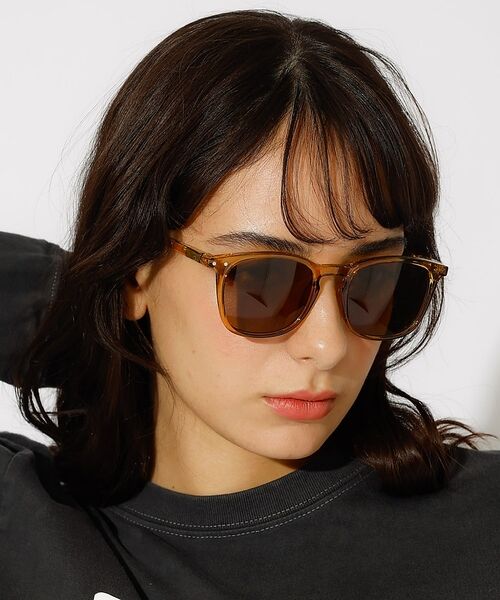 Rouge vif la cle / ルージュ・ヴィフ ラクレ サングラス・メガネ | 【IZIPIZI】サングラス / ボストン / UVカット / #D【予約】（ゴールド）