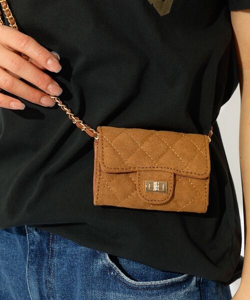 Rouge vif la cle / ルージュ・ヴィフ ラクレ カードケース・名刺入れ・定期入れ | 【VELETTO/ヴェレット】スエードキルティングカードケース/チェーンストラッ | 詳細2