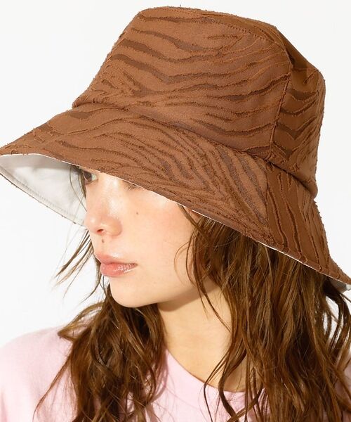Rouge vif la cle / ルージュ・ヴィフ ラクレ ハット | 【Ruben/ルーベン】ゼブラハット/ZEBRA PATERN HAT/RUS-（ブラウン）