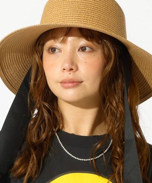Rouge vif la cle / ルージュ・ヴィフ ラクレ ハット | 【Ruben/ルーベン】リボン付き麦わらハット/RUS-8309【WEB限定】【（ベージュ）