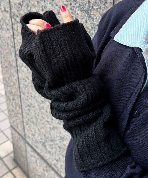 Rouge vif la cle / ルージュ・ヴィフ ラクレ 手袋 | 【WILLIAM BRUNTON/ウィリアム ブラントン】リブロングリストウォー（ブラック）