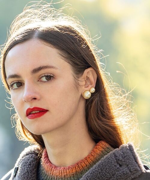 Rouge vif la cle / ルージュ・ヴィフ ラクレ ピアス・イヤリング | 【Caline Paris/カリーヌパリ 】2連パールイヤリング/両耳（ゴールド）