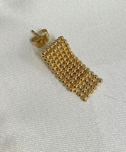 Rouge vif la cle / ルージュ・ヴィフ ラクレ ピアス・イヤリング | 【Caline Paris/カリーヌパリ】ゴールドメッシュピアス/両耳 | 詳細3