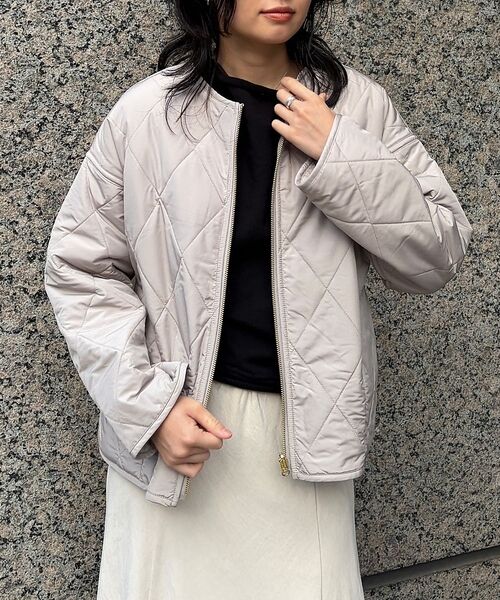 Rouge vif la cle / ルージュ・ヴィフ ラクレ ブルゾン | リバーシブルパネトレーションファーキルトブルゾン | 詳細1