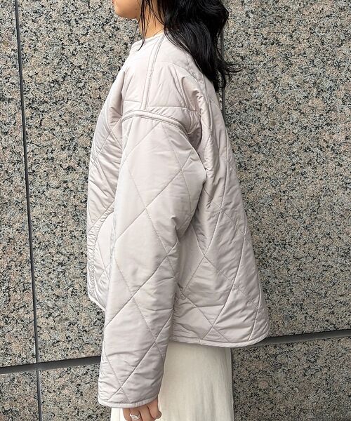 Rouge vif la cle / ルージュ・ヴィフ ラクレ ブルゾン | リバーシブルパネトレーションファーキルトブルゾン | 詳細13