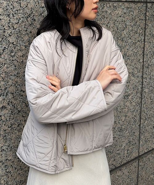 Rouge vif la cle / ルージュ・ヴィフ ラクレ ブルゾン | リバーシブルパネトレーションファーキルトブルゾン | 詳細2