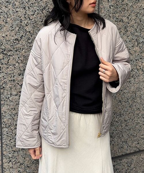 Rouge vif la cle / ルージュ・ヴィフ ラクレ ブルゾン | リバーシブルパネトレーションファーキルトブルゾン | 詳細3