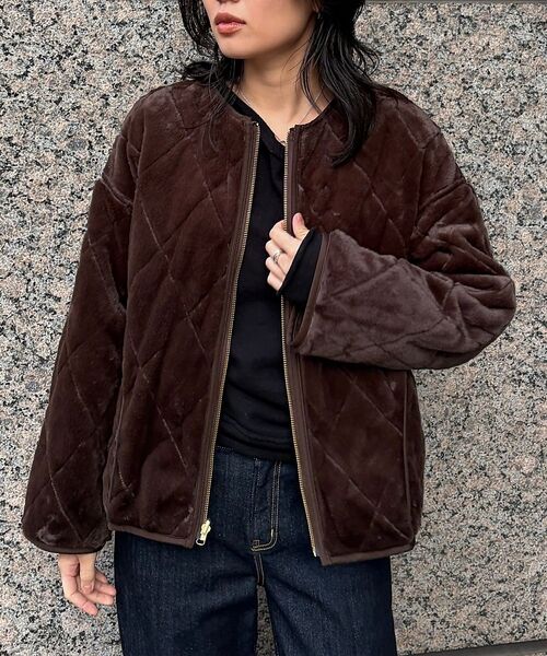 Rouge vif la cle / ルージュ・ヴィフ ラクレ ブルゾン | リバーシブルパネトレーションファーキルトブルゾン | 詳細23