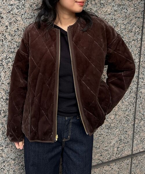 Rouge vif la cle / ルージュ・ヴィフ ラクレ ブルゾン | リバーシブルパネトレーションファーキルトブルゾン | 詳細24