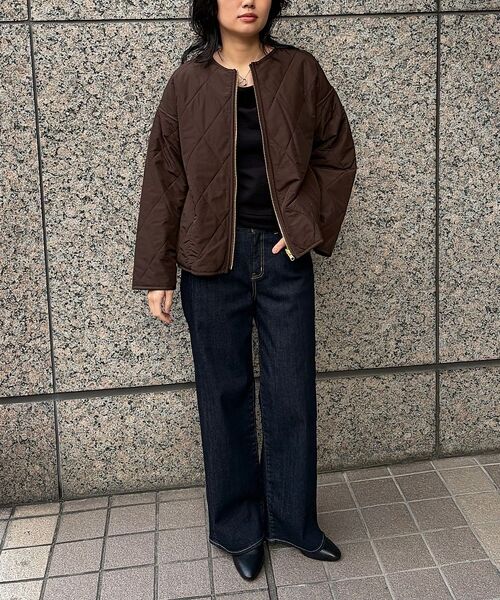 Rouge vif la cle / ルージュ・ヴィフ ラクレ ブルゾン | リバーシブルパネトレーションファーキルトブルゾン | 詳細25