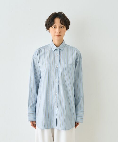 Rouge vif la cle / ルージュ・ヴィフ ラクレ シャツ・ブラウス | ストライプメンズライクコットンシャツ【予約】 | 詳細11