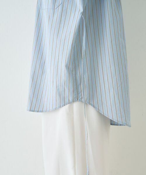 Rouge vif la cle / ルージュ・ヴィフ ラクレ シャツ・ブラウス | ストライプメンズライクコットンシャツ【予約】 | 詳細18