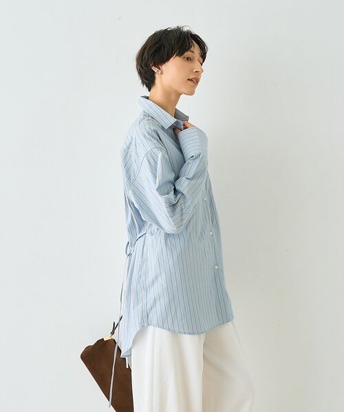 Rouge vif la cle / ルージュ・ヴィフ ラクレ シャツ・ブラウス | ストライプメンズライクコットンシャツ【予約】 | 詳細3