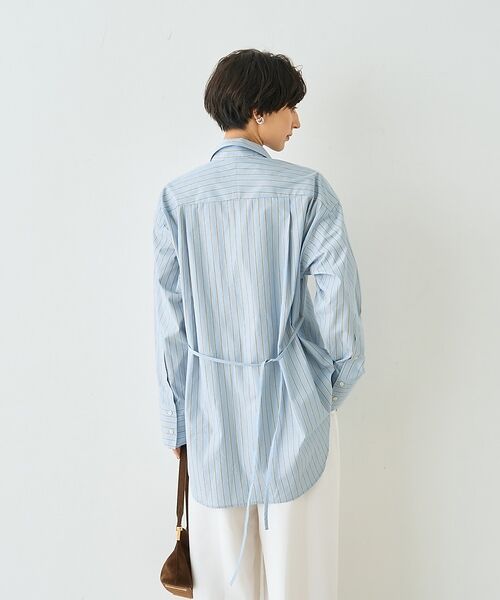 Rouge vif la cle / ルージュ・ヴィフ ラクレ シャツ・ブラウス | ストライプメンズライクコットンシャツ【予約】 | 詳細4