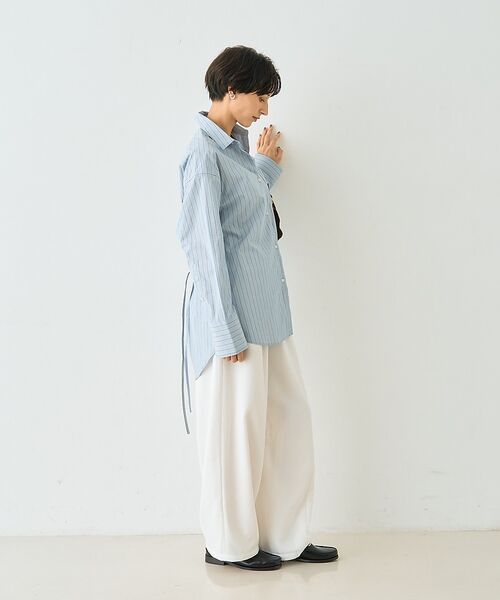 Rouge vif la cle / ルージュ・ヴィフ ラクレ シャツ・ブラウス | ストライプメンズライクコットンシャツ【予約】 | 詳細9