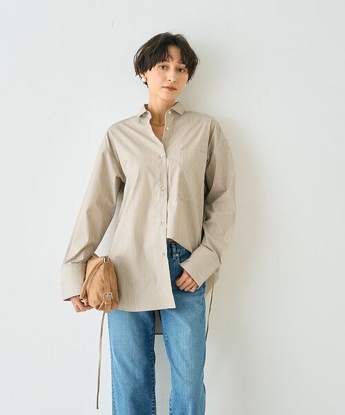 Rouge vif la cle / ルージュ・ヴィフ ラクレ シャツ・ブラウス | ストライプメンズライクコットンシャツ【予約】 | 詳細19