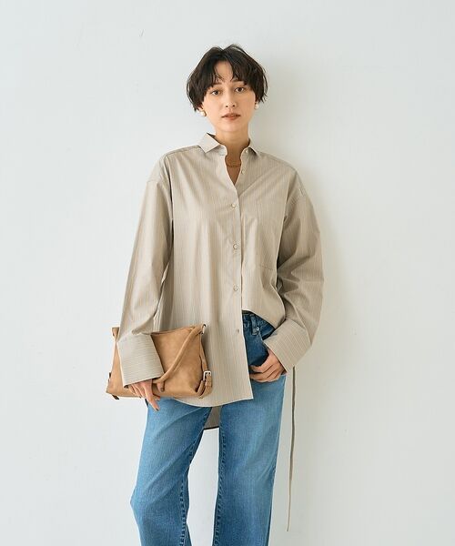 Rouge vif la cle / ルージュ・ヴィフ ラクレ シャツ・ブラウス | ストライプメンズライクコットンシャツ【予約】 | 詳細20