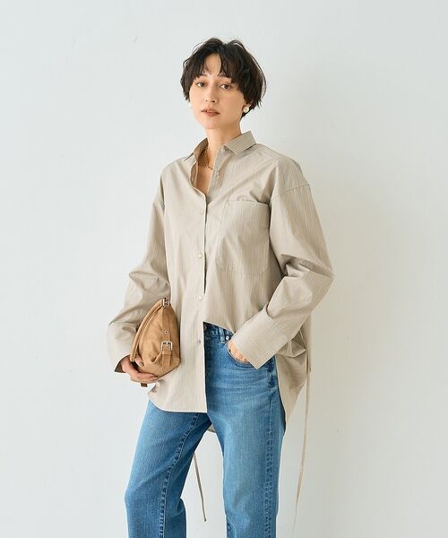 Rouge vif la cle / ルージュ・ヴィフ ラクレ シャツ・ブラウス | ストライプメンズライクコットンシャツ【予約】 | 詳細21