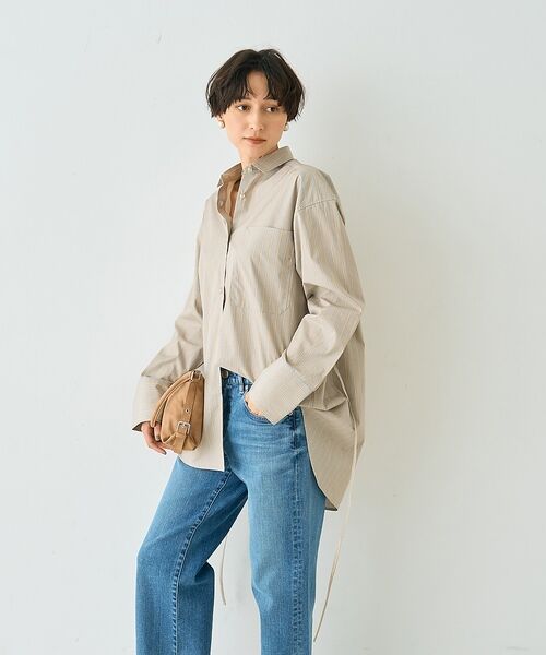 Rouge vif la cle / ルージュ・ヴィフ ラクレ シャツ・ブラウス | ストライプメンズライクコットンシャツ【予約】 | 詳細22