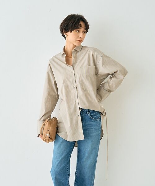 Rouge vif la cle / ルージュ・ヴィフ ラクレ シャツ・ブラウス | ストライプメンズライクコットンシャツ【予約】 | 詳細23