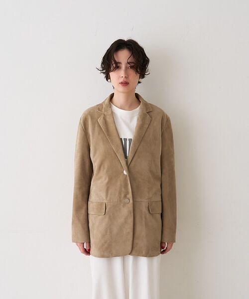 Rouge vif la cle / ルージュ・ヴィフ ラクレ テーラードジャケット | ゴートスエードシングルジャケット【予約】 | 詳細13