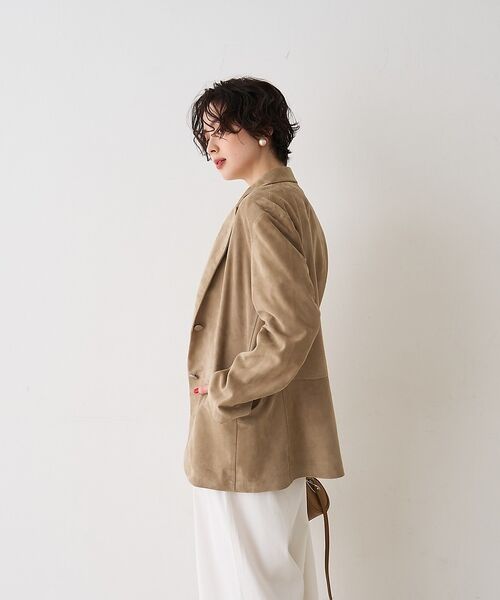 Rouge vif la cle / ルージュ・ヴィフ ラクレ テーラードジャケット | ゴートスエードシングルジャケット【予約】 | 詳細3