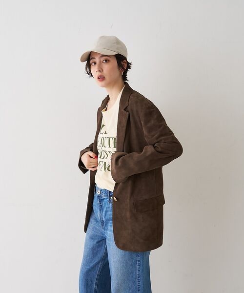 Rouge vif la cle / ルージュ・ヴィフ ラクレ テーラードジャケット | ゴートスエードシングルジャケット【予約】 | 詳細25