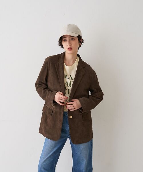 Rouge vif la cle / ルージュ・ヴィフ ラクレ テーラードジャケット | ゴートスエードシングルジャケット【予約】 | 詳細26
