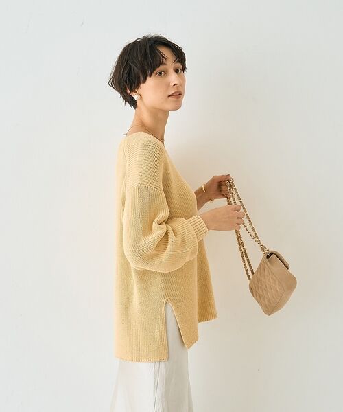 Rouge vif la cle / ルージュ・ヴィフ ラクレ ニット・セーター | 片畦ハートVネックコットンプルオーバーニット【予約】 | 詳細5