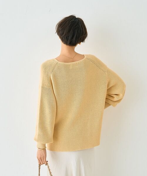 Rouge vif la cle / ルージュ・ヴィフ ラクレ ニット・セーター | 片畦ハートVネックコットンプルオーバーニット【予約】 | 詳細6