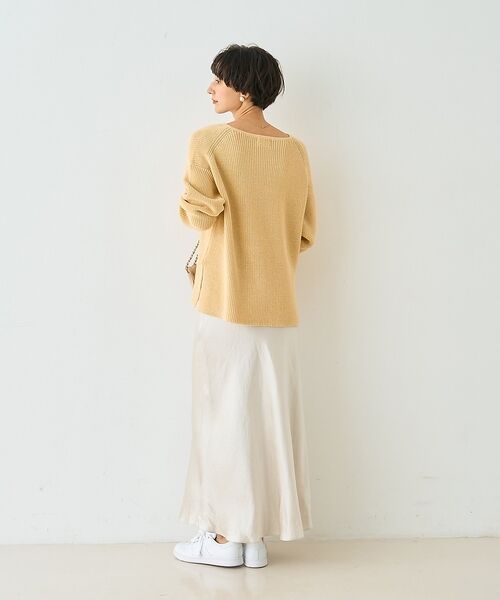 Rouge vif la cle / ルージュ・ヴィフ ラクレ ニット・セーター | 片畦ハートVネックコットンプルオーバーニット【予約】 | 詳細9