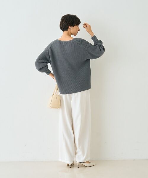 Rouge vif la cle / ルージュ・ヴィフ ラクレ ニット・セーター | 片畦ハートVネックコットンプルオーバーニット【予約】 | 詳細26