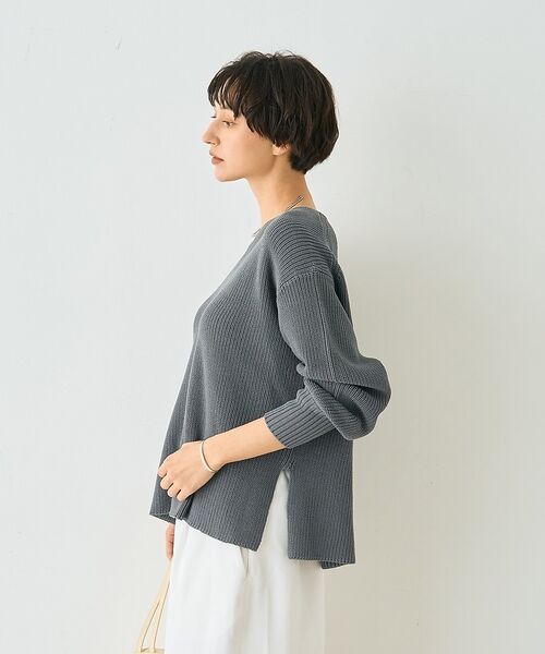 Rouge vif la cle / ルージュ・ヴィフ ラクレ ニット・セーター | 片畦ハートVネックコットンプルオーバーニット【予約】 | 詳細18