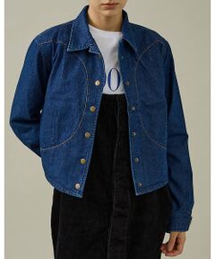 Rouge vif la cle / ルージュ・ヴィフ ラクレ テーラードジャケット | 【157 woadblue/イチゴーナナ ウォードブルー】サークルスナップジャケ