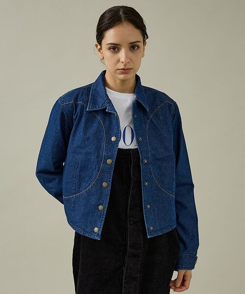 Rouge vif la cle / ルージュ・ヴィフ ラクレ テーラードジャケット | 【157 woadblue/イチゴーナナ ウォードブルー】サークルスナップジャケ | 詳細13
