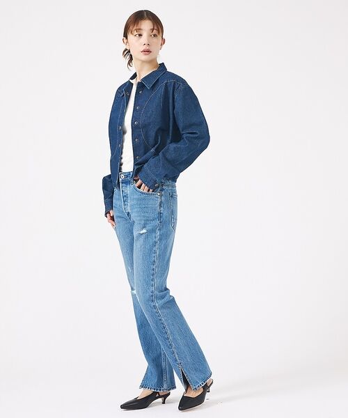 Rouge vif la cle / ルージュ・ヴィフ ラクレ テーラードジャケット | 【157 woadblue/イチゴーナナ ウォードブルー】サークルスナップジャケ | 詳細7