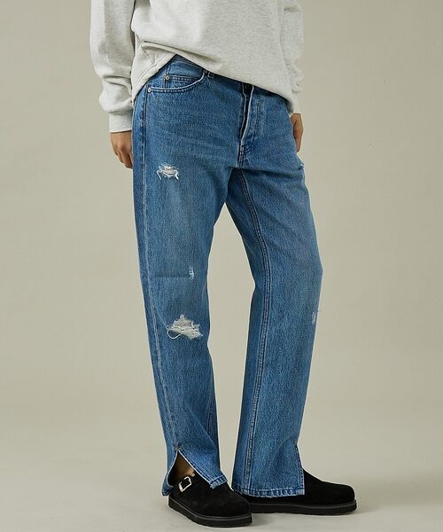 Rouge vif la cle / ルージュ・ヴィフ ラクレ デニムパンツ | 【157×WOADBLUE】Slit Straight / スリット ストレート | 詳細4