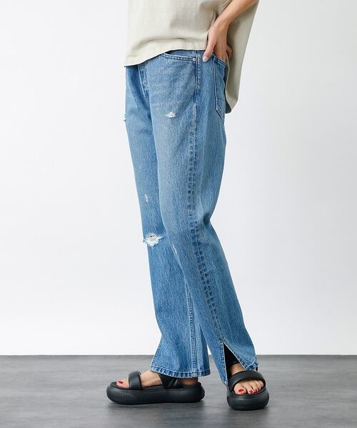 Rouge vif la cle / ルージュ・ヴィフ ラクレ デニムパンツ | 【157×WOADBLUE】Slit Straight / スリット ストレート | 詳細7