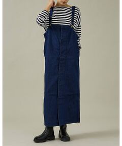 Rouge vif la cle / ルージュ・ヴィフ ラクレ ロング・マキシ丈スカート | 【157×WOADBLUE】オーバーオールスカート/デニム/コットン【WEB限定