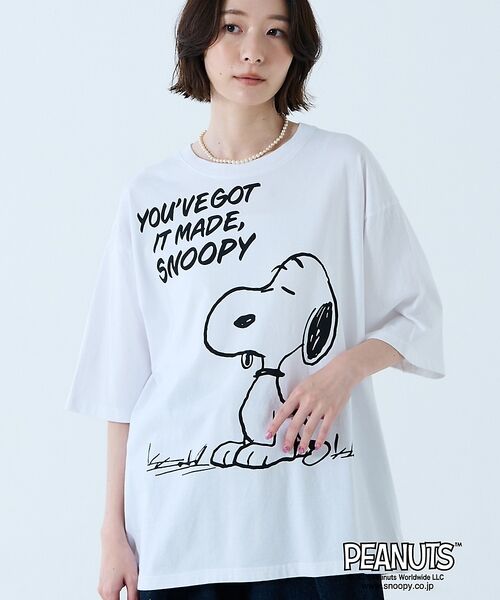 Rouge vif la cle / ルージュ・ヴィフ ラクレ Tシャツ | 【JOHNBULL/ジョンブル】PEANUTS プリントTシャツ / スヌーピー | 詳細10
