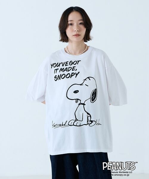 Rouge vif la cle / ルージュ・ヴィフ ラクレ Tシャツ | 【JOHNBULL/ジョンブル】PEANUTS プリントTシャツ / スヌーピー | 詳細11