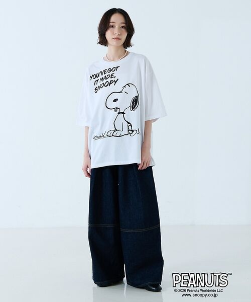 Rouge vif la cle / ルージュ・ヴィフ ラクレ Tシャツ | 【JOHNBULL/ジョンブル】PEANUTS プリントTシャツ / スヌーピー | 詳細12
