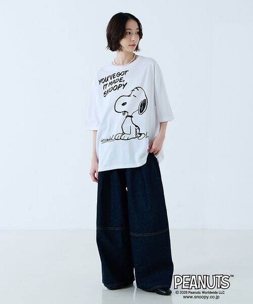 Rouge vif la cle / ルージュ・ヴィフ ラクレ Tシャツ | 【JOHNBULL/ジョンブル】PEANUTS プリントTシャツ / スヌーピー | 詳細13