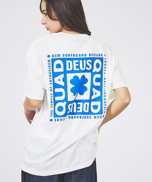 Rouge vif la cle / ルージュ・ヴィフ ラクレ Tシャツ | 【Deus Ex Machina/デウスエクスマキナ】Quad Tee / ロゴ（ホワイト）