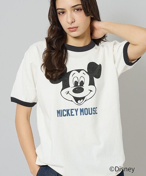 Rouge vif la cle / ルージュ・ヴィフ ラクレ Tシャツ | 【JOHNBULL/ジョンブル】MICKEY MOUSE RINGER T/ミッ（ホワイト）